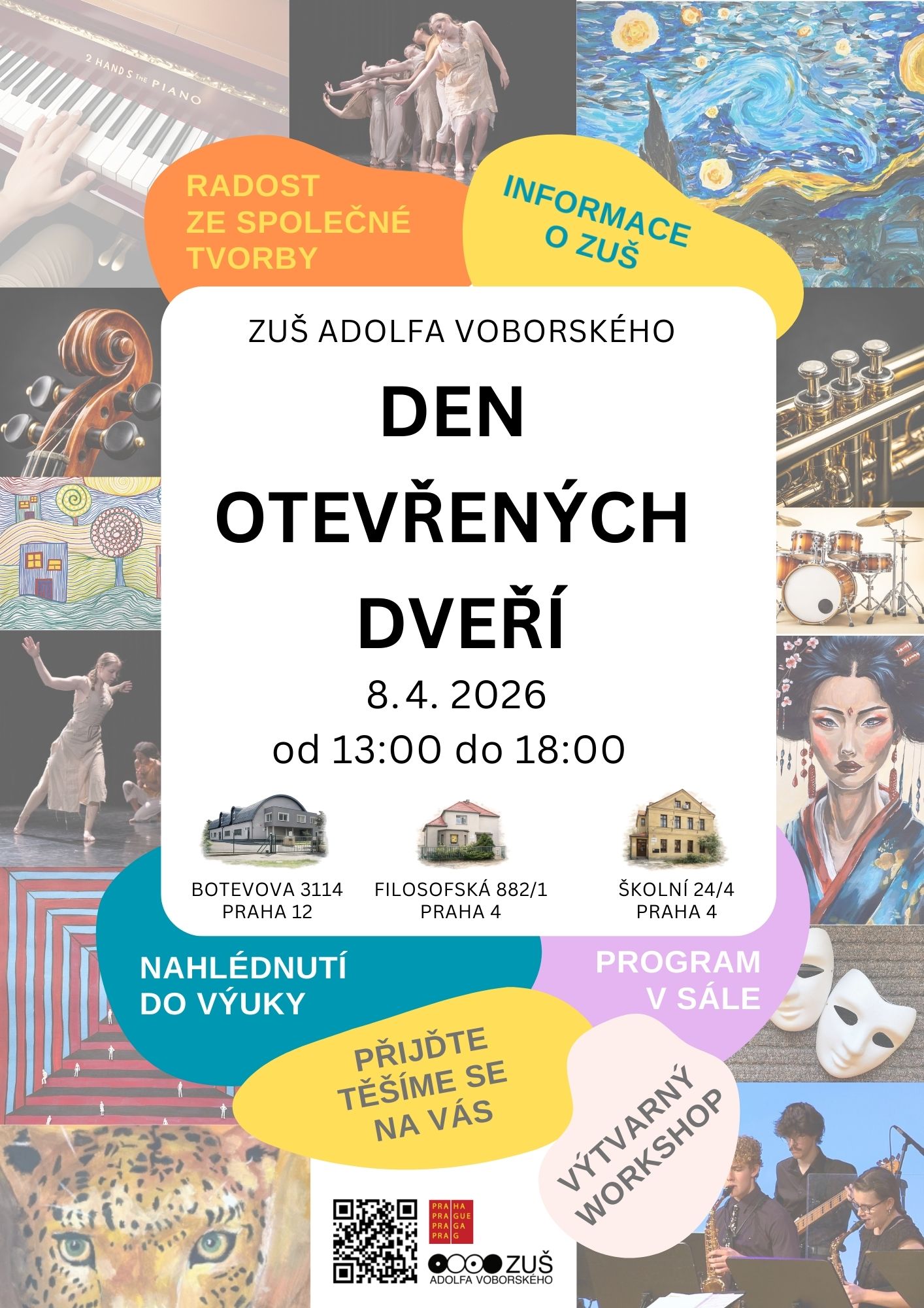 Den otevřených dveří v ZUŠ - 8. dubna 2026 - 13-18 hodin